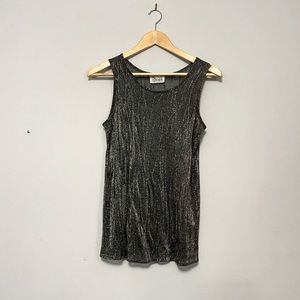 Vintage Y2K silver lurex tank top